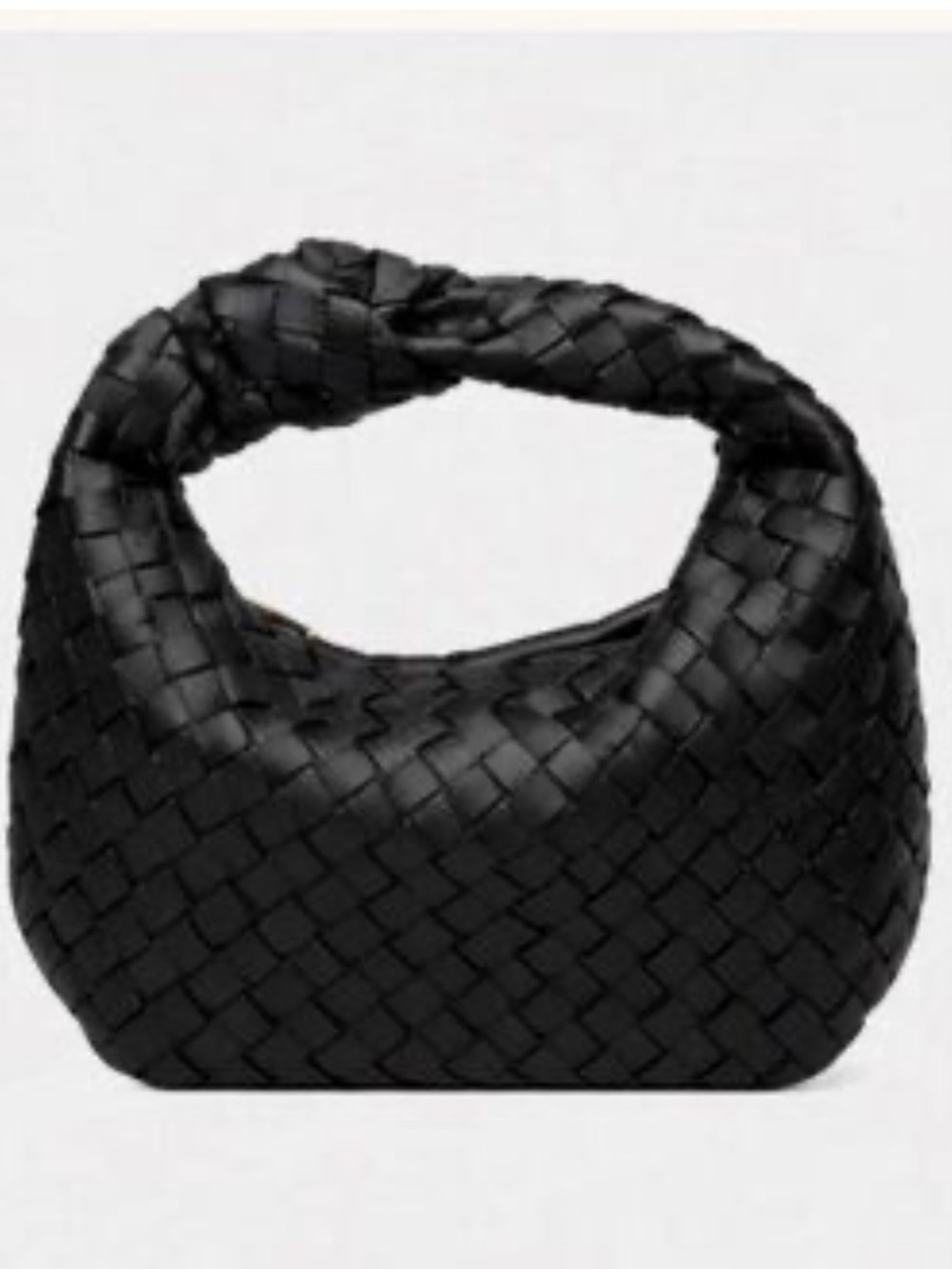 Urban Expressions Black Woven Knotted Tracy Handle Shoulder Bag NWT - Picture 2 of 5